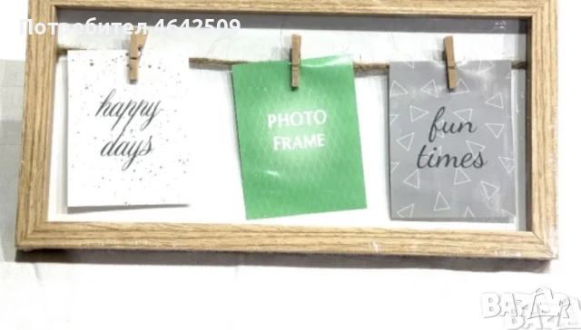 Автентична Дървена Рамка за Снимки 3 в 1, снимка 3 - Други - 52426081