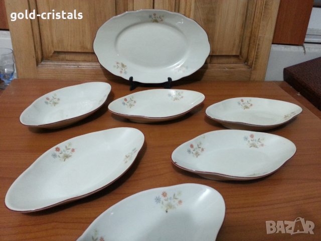 Стар български порцелан чинии елипси