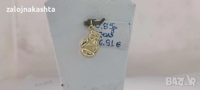 Нова Златна висулка боксова ръкавица-0,85гр/14кр, снимка 4 - Колиета, медальони, синджири - 52156966
