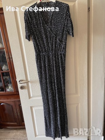 Разкошен нов дълъг елегантен гащиризон точки еластичен плисе рипс , снимка 4 - Гащеризони - 41244771