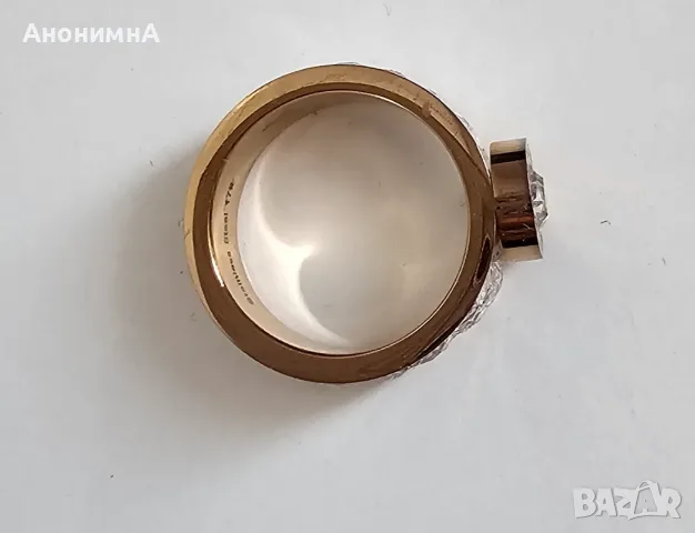 Стоманен пръстен с камъни , снимка 7 - Пръстени - 55985606