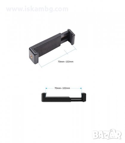 ЩИПКА ЗА СМАРТФОНИ ОТ 6 ДО 10.2 СМ. ЗА ТРИПОД - код 3198, снимка 5 - Селфи стикове, аксесоари - 33887685