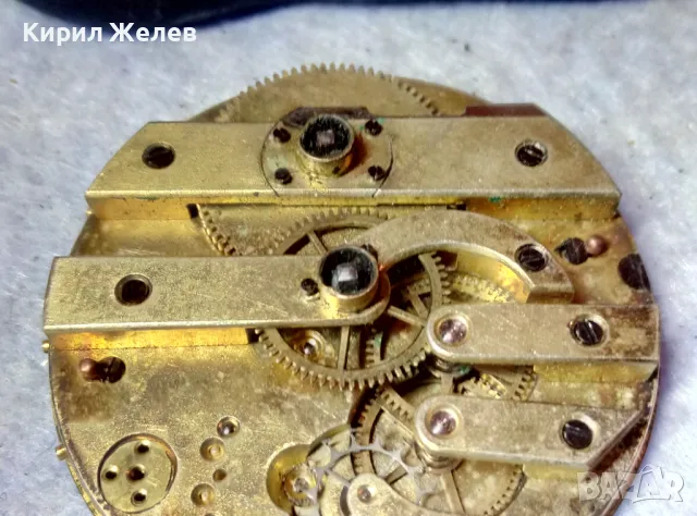 МЕХАНИЗЪМ от РЯДЪК СТАР ШВЕЙЦАРСКИ ДЖОБЕН ЧАСОВНИК с ПОРЦЕЛАНОВ ЦИФЕРБЛАТ с РИМСКИ ЦИФРИ 49619, снимка 6 - Антикварни и старинни предмети - 48563037