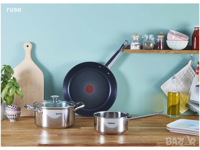 НОВИ! Tefal COOK EAT Комплект тенджера с капак, тиган и касерола 4 части, снимка 11 - Съдове за готвене - 51467649