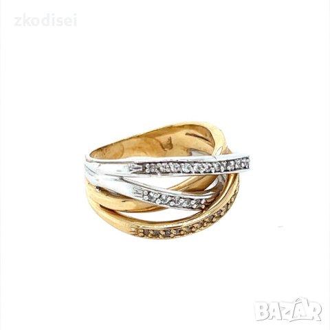 Златен дамски пръстен 7,16гр. размер:52 14кр. проба:585 модел:22163-6, снимка 3 - Пръстени - 44395090