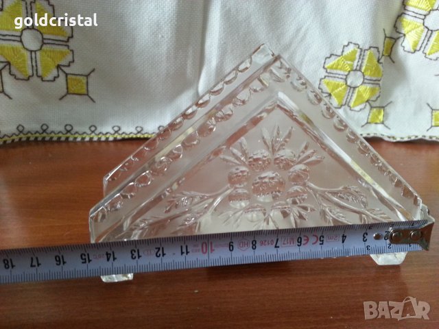 Стар руски кристален салфетник , снимка 2 - Антикварни и старинни предмети - 42170417