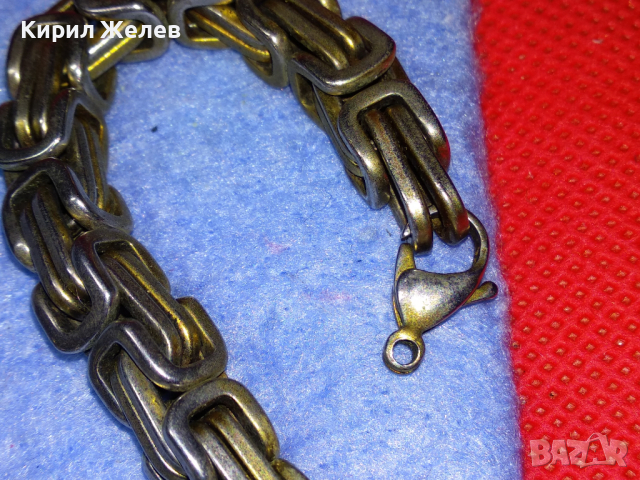 ВНУШИТЕЛЕН СТОМАНЕН ЛАНЕЦ НЕРЪЖДАЕМА БЛАГОРОДНА СТОМАНА ВИНТИДЖ ПЛЕТКА 44113, снимка 6 - Колиета, медальони, синджири - 44756258