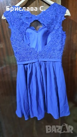 Турско синя къса рокля, снимка 4 - Рокли - 41550569