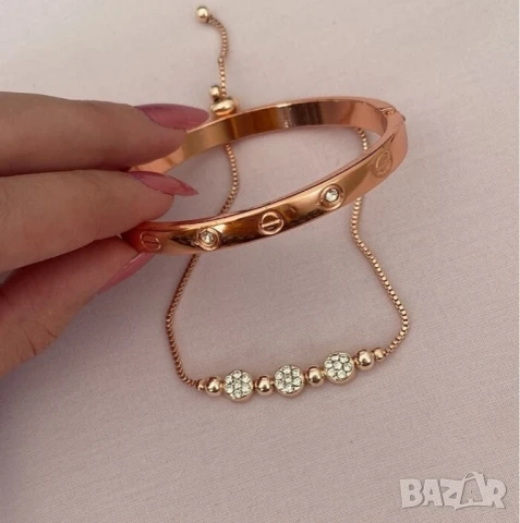 гривна от висококачествена медицинска стомана cartier , снимка 3 - Гривни - 50725568