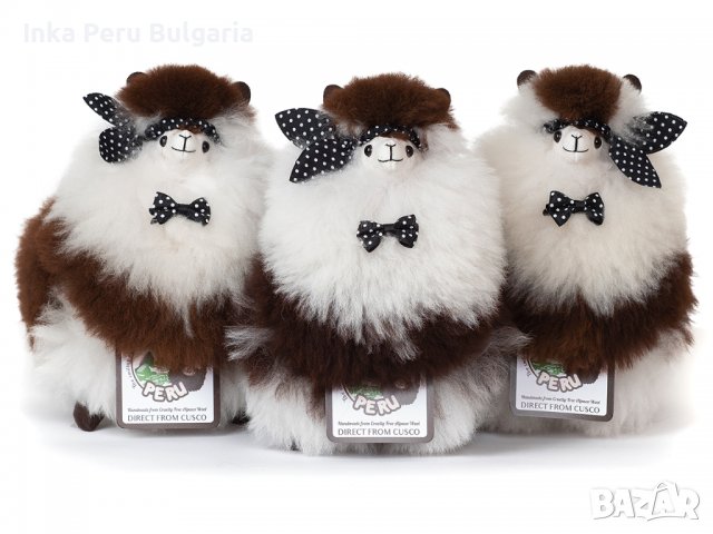 Алпака /Лама/ направена от вълна от истинска алпака - 23 см - различни цветове, снимка 11 - Плюшени играчки - 37012051