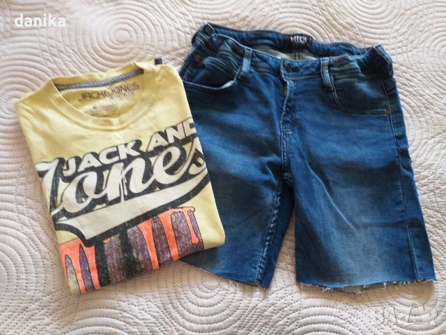 Дънков панталон и тениски Jack Jones И H&M 158 / 164, снимка 6 - Детски тениски и потници - 36319082