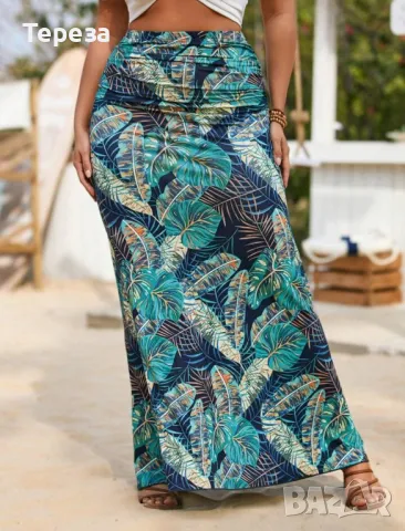 🆕 Дълга многоцветна пола / 2XL-3XL, снимка 4 - Поли - 50131735