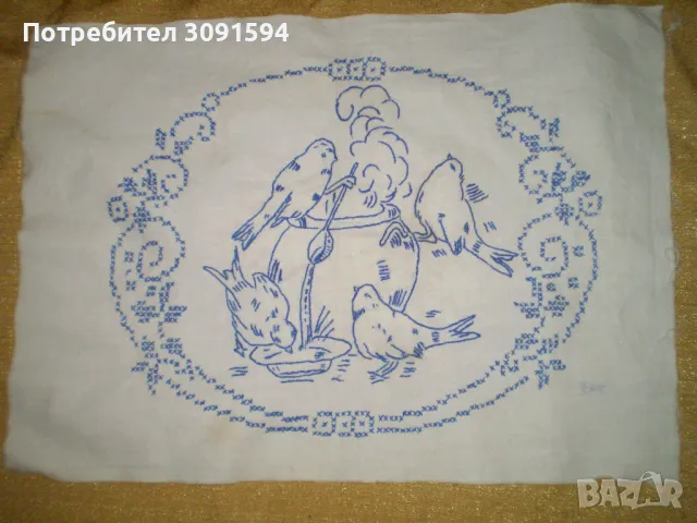 Ръчно бродиран мотив за детска възгравница