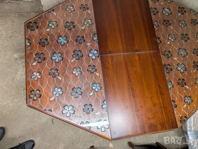 Масивна шестоъгълна разтегателна маса , снимка 9 - Маси - 52954334