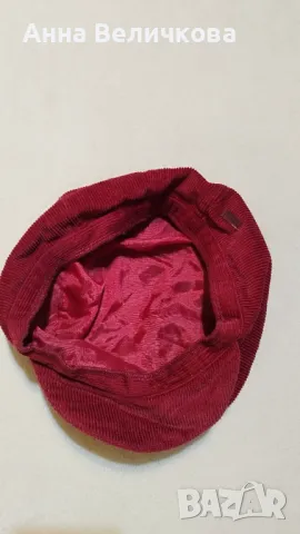 Червен дамски джинсов каскет, снимка 2 - Други - 50291815