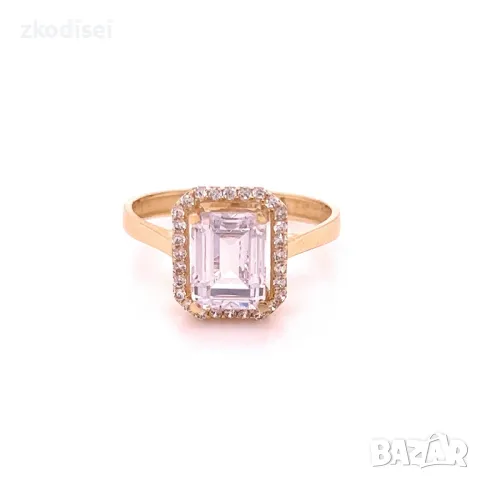 Златен дамски пръстен 2,41гр. 14кр.проба:585 размер:56 модел:28127-4, снимка 1