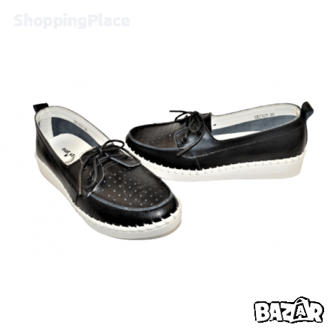 Дамски ежедневни обувки в черно , снимка 2 - Дамски ежедневни обувки - 44364398