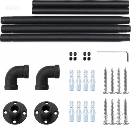 Индустриална закачалка за дрехи, 120 см, снимка 4 - Други стоки за дома - 53539825