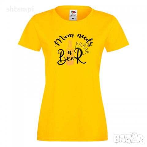 Дамска тениска Mom Needs A Beer 1,Празник,Бира,Бирфест,Beerfest,Подарък,Изненада, снимка 7 - Тениски - 36374451