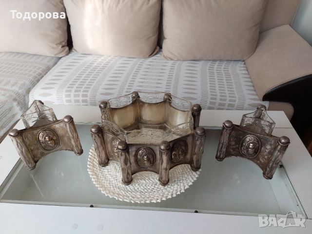 Много рядка стара Френска фруктиера с две вази., 1 400 €, снимка 4 - Други - 52317517