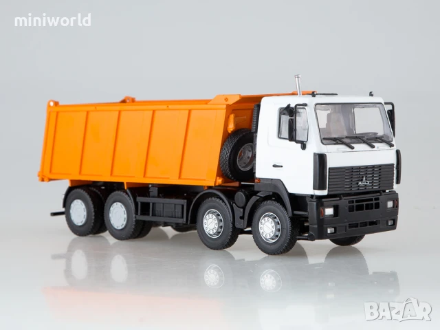 МАЗ 6516 8х4 самосвал 2007 - мащаб 1:43 на АвтоИстория моделът е нов в кутия, снимка 2 - Колекции - 50546436