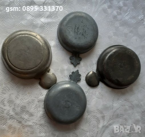 Колекция от 4 бр античен тестер на вино, метал, чаша, снимка 2 - Колекции - 39790307