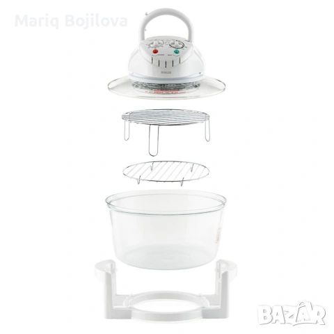 Комбинирана 2в1 халогенна фурна и еър фрайър MFC-1200,1400W,12 л., снимка 3 - Печки, фурни - 53302215