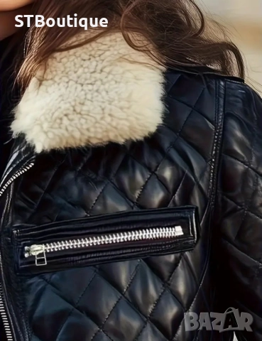 🧥❄️ Луксозно Зимно/Есенно Яке с Пухена Яка & Цял Цип – Стил + Топлина в Едно! ❄️🧥, снимка 3 - Якета - 52539991