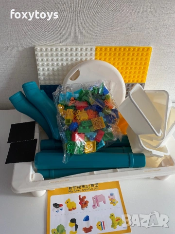 Комплект масичка, конструктор и столче - животни, снимка 4 - Конструктори - 53571016