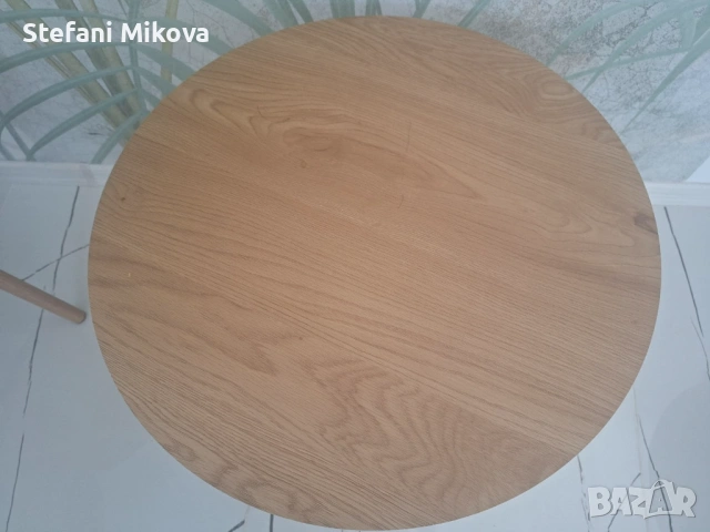 Кръгли дървени масички, снимка 3 - Маси - 53801850