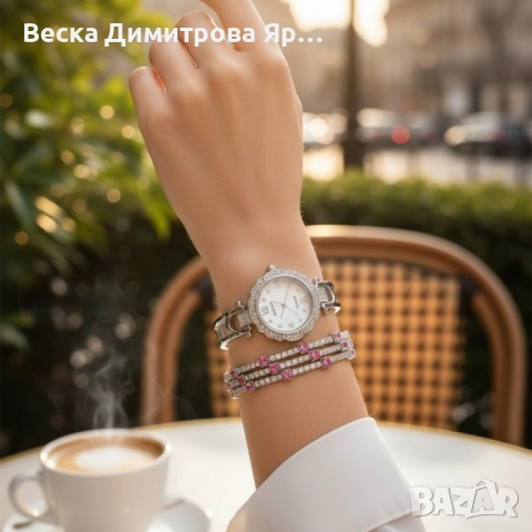 Дамски комплект часовник и гривна ZAVINO Quartz – стил и точност в едно, снимка 2 - Бижутерийни комплекти - 52102413