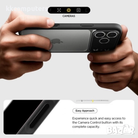 Оригинален кейс Spigen Ultra Hybrid, За iPhone 17 Pro Max (6.9), Черен и Протектор, снимка 7 - Калъфи, кейсове - 51922719