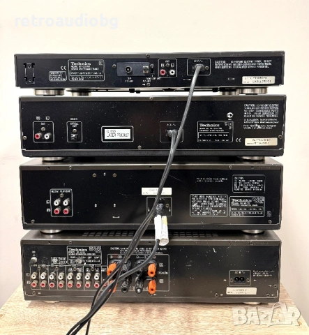 🔊Ретро аудио система - сет TECHNICS - усилвател, сд плеър, триглав дек и тунер🔊, снимка 3 - Аудиосистеми - 53054638