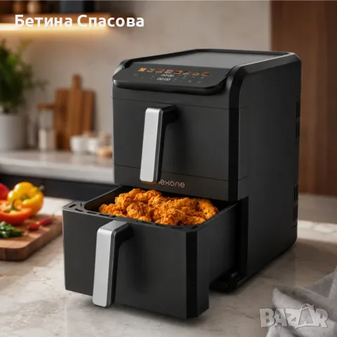 Чисто нов еър фрайър NexOne TwinFryer 11 л – две кошници, 2800 W