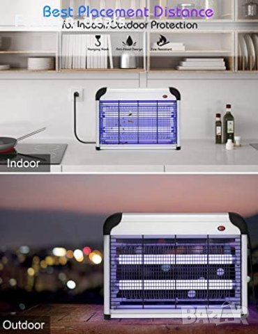 Нов Електрически 20W капан убиец за мухи комари Дом градина , снимка 3 - Други стоки за дома - 41892583