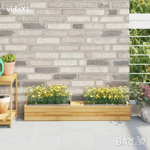 vidaXL Сандъчета за цветя за европалети 12 бр сиви 36x13,5x9,5 см PP, снимка 2 - Саксии и кашпи - 56146765