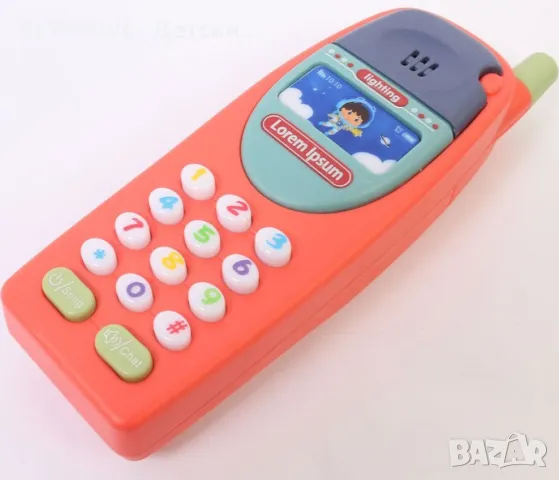 Многофункционален детски телефон със звуци – Интерактивна играчка със светлини и мелодии, снимка 6 - Музикални играчки - 50019874