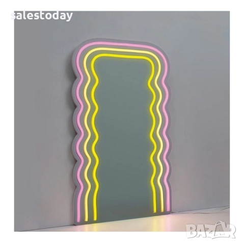 Огледало с осветление, 30*50см, снимка 2 - Огледала - 51845375