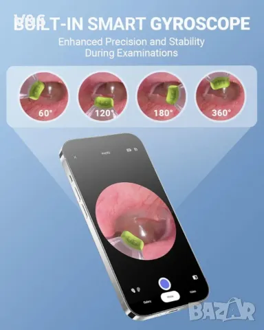 Безжичен отоскоп ScopeAround със светлинна ушна камера, 3,9 мм камера с инструменти wifi, снимка 5 - Други - 48302770