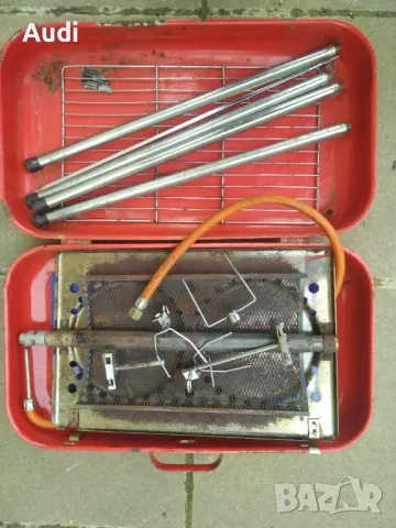 Немско разглобяемо газово барбекю с две горелки.  Марка: CRAMER / Germany Консумация на ГАЗ 348g/h Д, снимка 4 - Газови котлони - 48652745