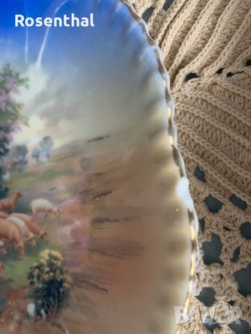 Антикварен десертен сервиз с пасторални картини, снимка 15 - Сервизи - 34087439