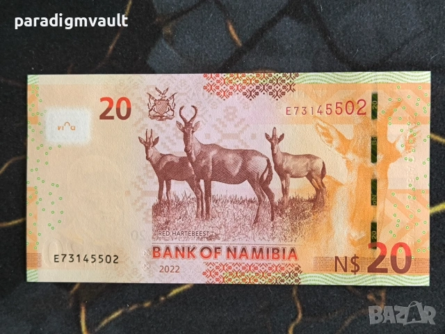 Банкнота - Намибия - 20 долара UNC | 2021г., снимка 2 - Нумизматика и бонистика - 53750741