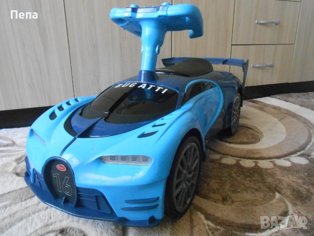 Кола BUGATTI за дете от 1-3 години / чисто нова / със светлинни и звукови ефекти, снимка 2 - Коли, камиони, мотори, писти - 41355421