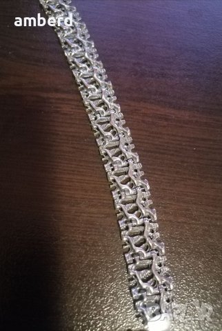 Уникална мъжка сребърна гривна , снимка 3 - Гривни - 39192151