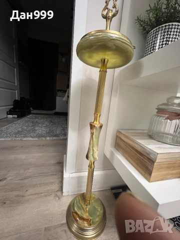 Паркетен пепелник от оникс и метал злато , снимка 4 - Други - 53682717