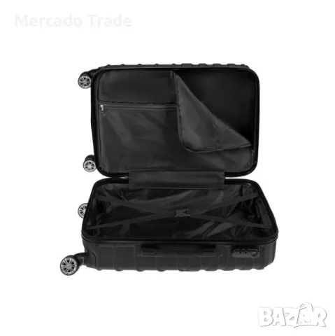 Куфар с колелца Mercado trade, 35л., Черен, снимка 6 - Куфари - 47369353