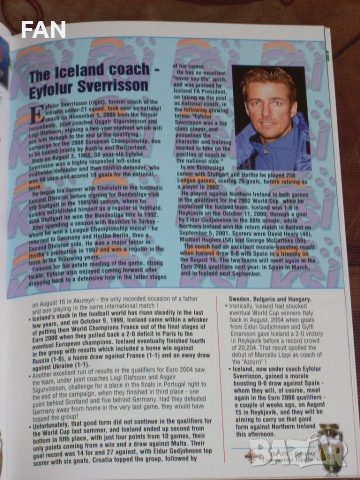 Северна Ирландия - Исландия оригинална футболна програма квалификация за Европейско първенство 2006, снимка 10 - Фен артикули - 36353592