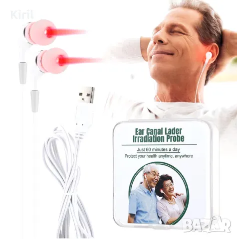 Лазерна терапия за уши LLLT Облъчване Лазерна физиотерапия Шум в ушите Тапа за уши Отит на средното , снимка 4 - Други - 47700058