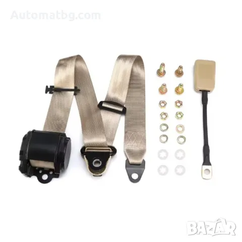 Автоматични колани Automat, За МПС, 2бр в к-т, Бежов, снимка 2 - Аксесоари и консумативи - 49422114