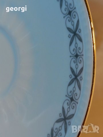 Немски фин костен порцелан чаша с чинийка , снимка 4 - Чаши - 40331292